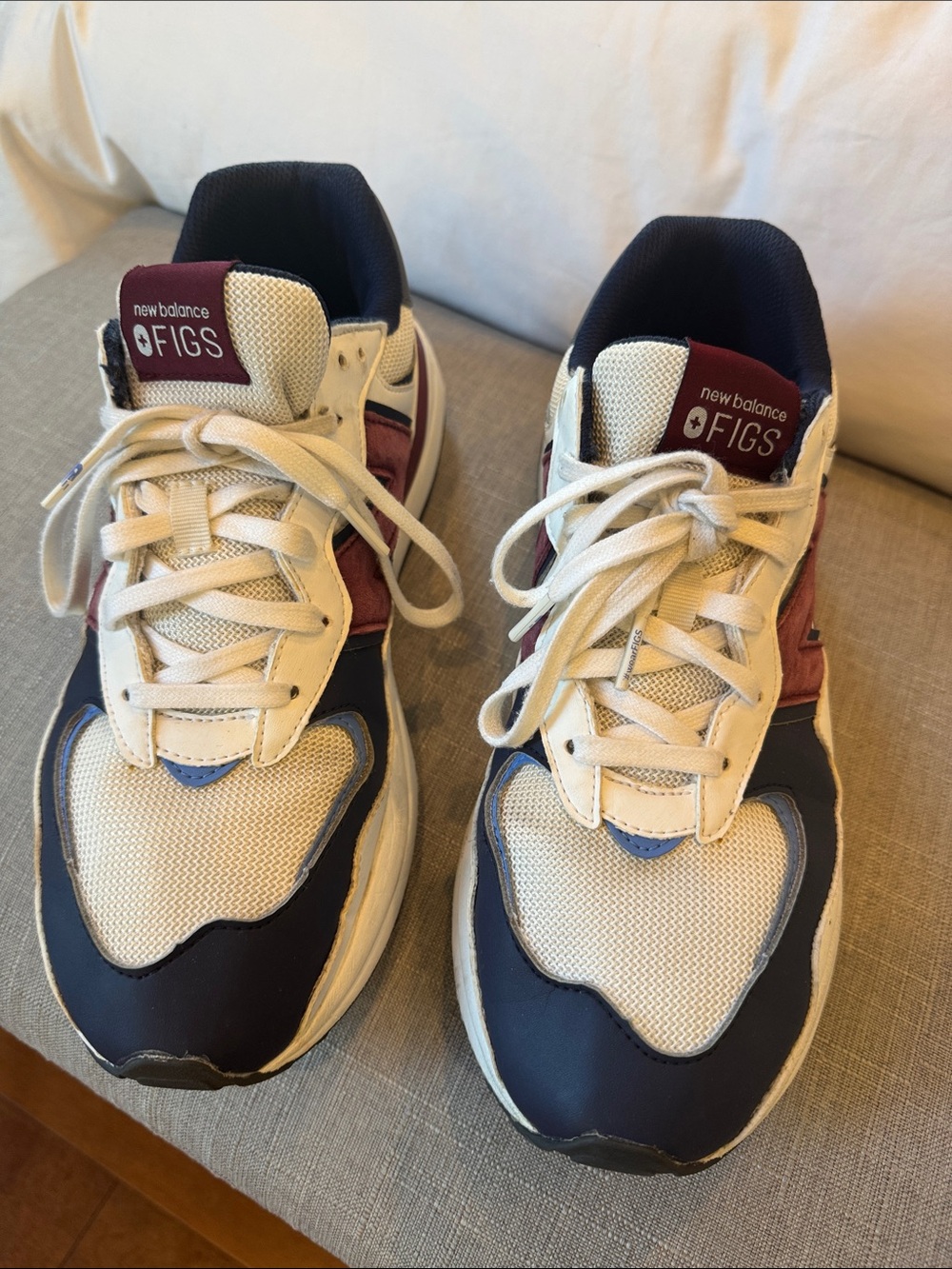 New Balance Kids Navy, White and Maroon Sneakers